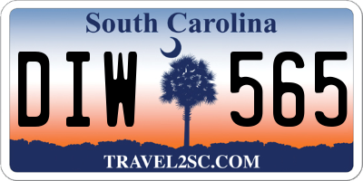 SC license plate DIW565