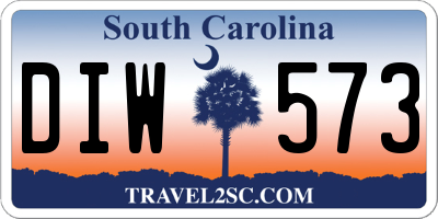 SC license plate DIW573