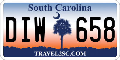 SC license plate DIW658