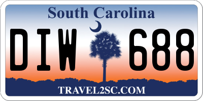 SC license plate DIW688