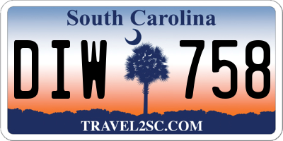 SC license plate DIW758