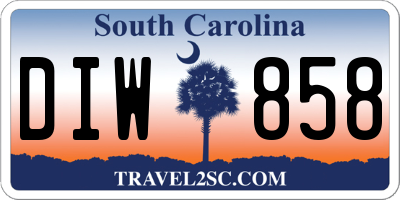 SC license plate DIW858