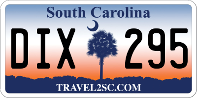 SC license plate DIX295