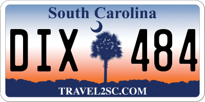 SC license plate DIX484