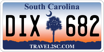 SC license plate DIX682
