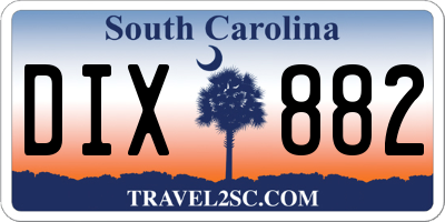 SC license plate DIX882
