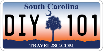 SC license plate DIY101