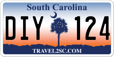 SC license plate DIY124