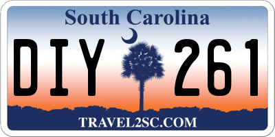 SC license plate DIY261