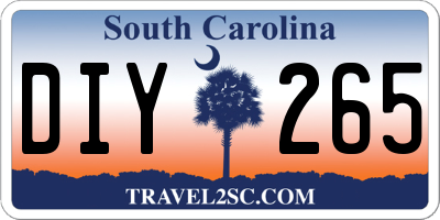 SC license plate DIY265