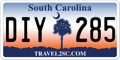 SC license plate DIY285