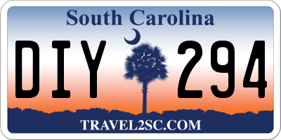 SC license plate DIY294