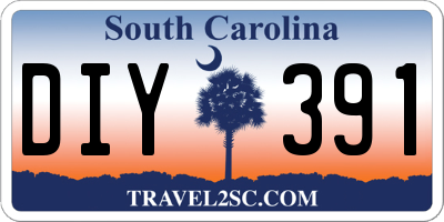SC license plate DIY391