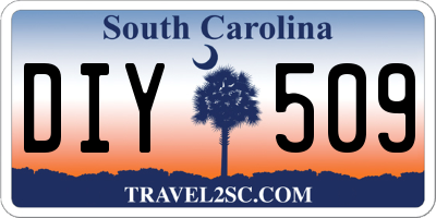 SC license plate DIY509