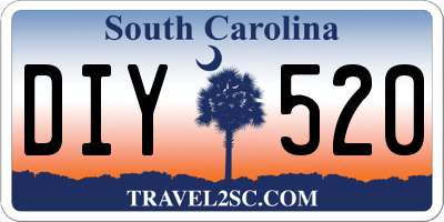 SC license plate DIY520