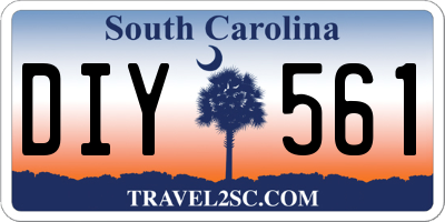 SC license plate DIY561