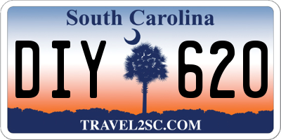 SC license plate DIY620