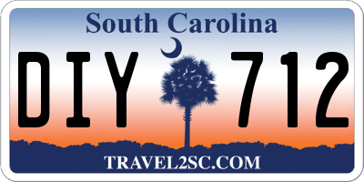 SC license plate DIY712
