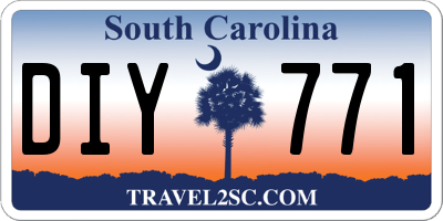 SC license plate DIY771