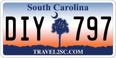 SC license plate DIY797
