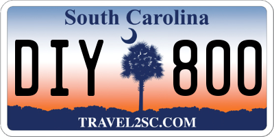 SC license plate DIY800
