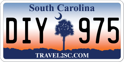 SC license plate DIY975