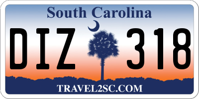 SC license plate DIZ318