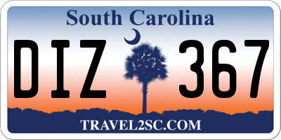 SC license plate DIZ367
