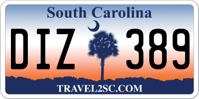 SC license plate DIZ389