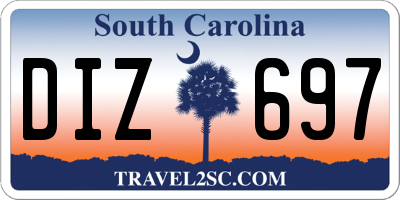 SC license plate DIZ697