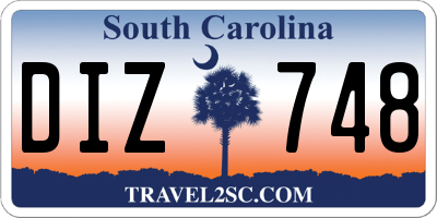 SC license plate DIZ748