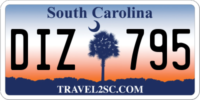 SC license plate DIZ795