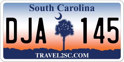 SC license plate DJA145