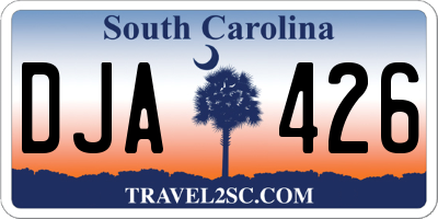 SC license plate DJA426