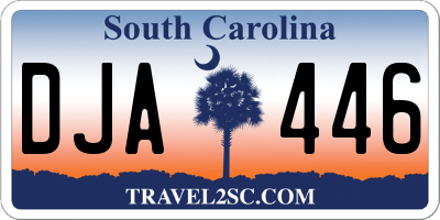 SC license plate DJA446