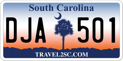 SC license plate DJA501