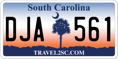 SC license plate DJA561