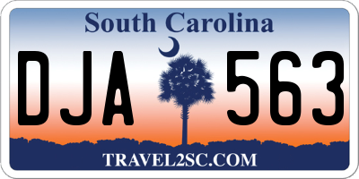 SC license plate DJA563