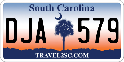 SC license plate DJA579