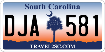 SC license plate DJA581
