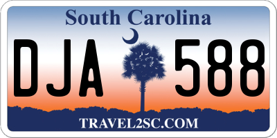 SC license plate DJA588
