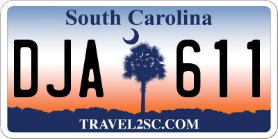 SC license plate DJA611
