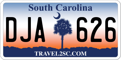 SC license plate DJA626