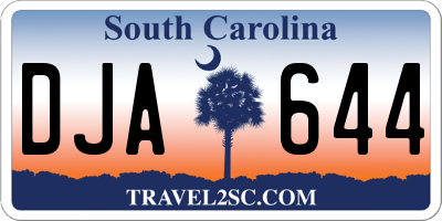 SC license plate DJA644
