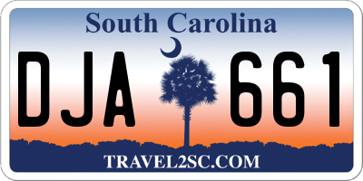 SC license plate DJA661