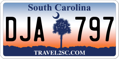 SC license plate DJA797