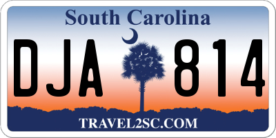 SC license plate DJA814