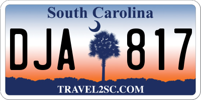 SC license plate DJA817