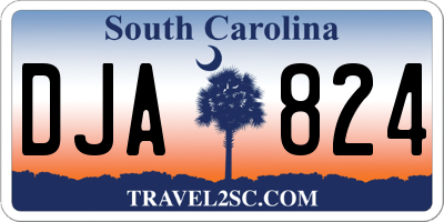 SC license plate DJA824