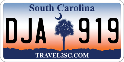 SC license plate DJA919
